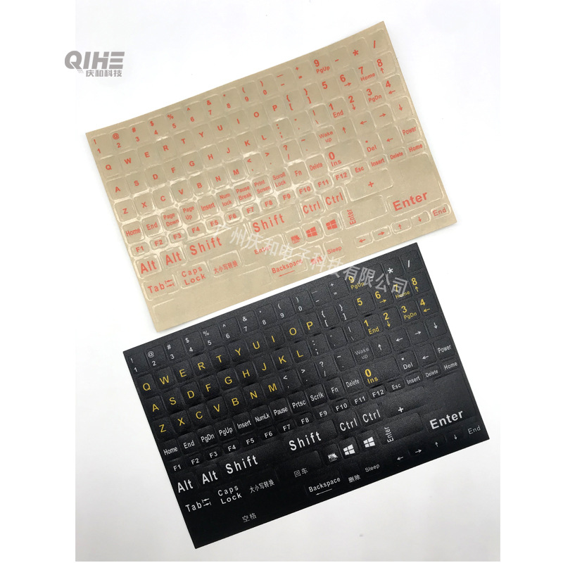 Inglés pegatinas Inglés teclado película aprendizaje lenguaje adecuado para Apple cuaderno hoja grande con número llaves versión completa transparente