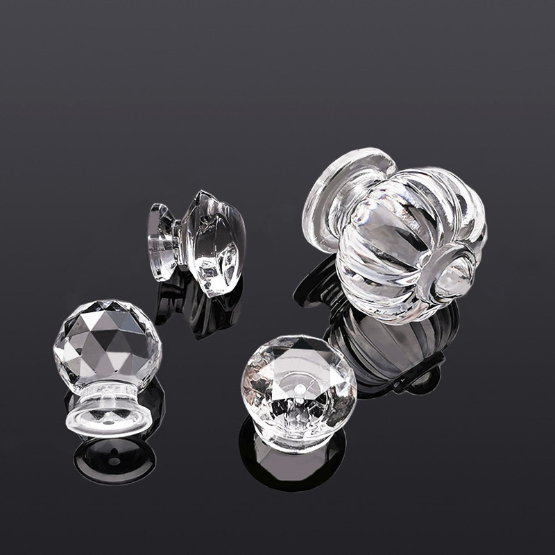 Acrylic Transparent Crystal Handle Accessories DIY Handmade Drawer Storage Handle Jewelry Cabinet Door Makeup Box Handle