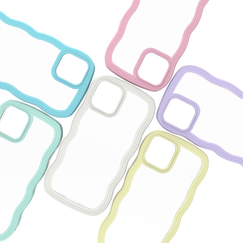 [Factory supply] suitable for Apple series 6-15 twist large wave color two-in-one mobile phone case