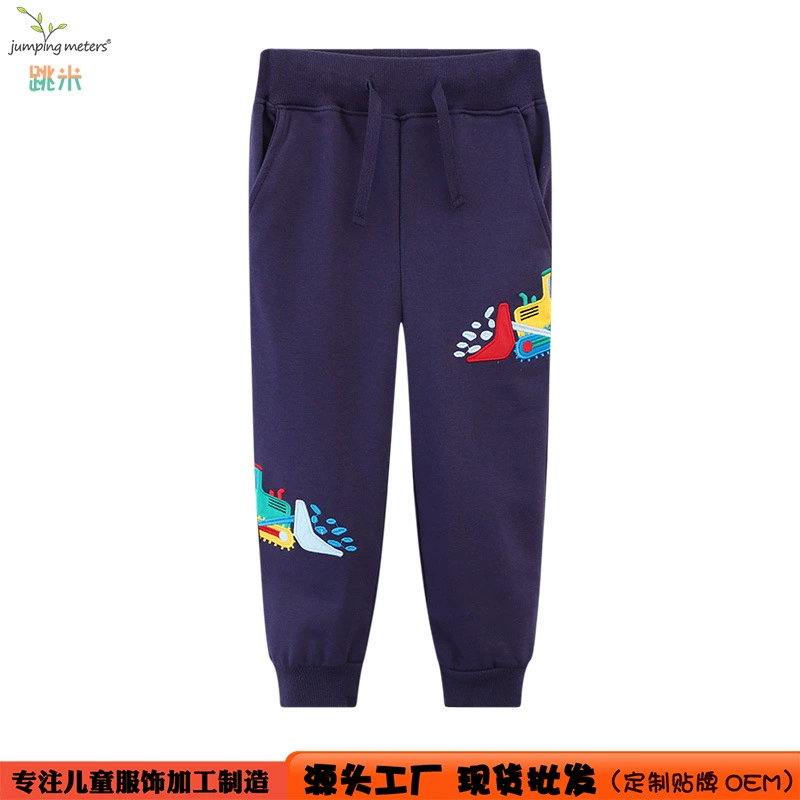 Autumn children's trousers for boys, cartoon patch, wholesale