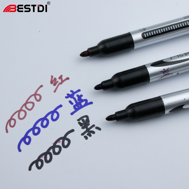 Guangyi Direct Sales 2004 Fat Marker Red Blue Black Oil-based Fast-Drying Highlighter for Courier Logistics Marking