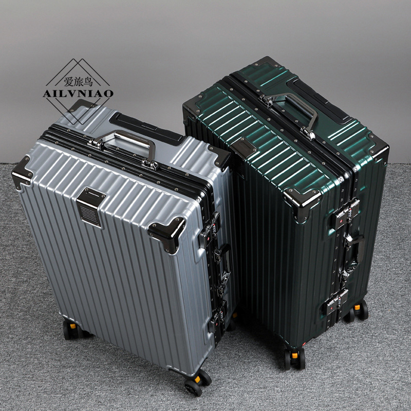 Aluminum Frame Suitcase Pc Business Trolley Case Universal Wheel Suitcase Student 26inch Large Capacity Password Box Boarding Case
