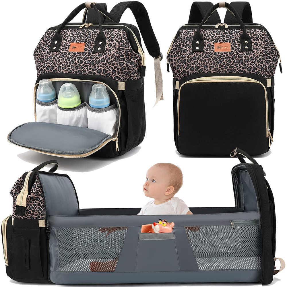 New baby diaper bag backpack with diaper changing bag unisex baby supplies backpack crib bag