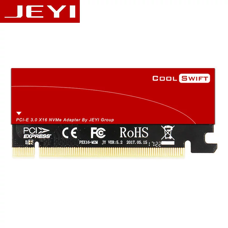 Переходная карта NVME M.2 в PCIe 3.0, полноскоростная карта расширения X16, MKEY, алюминиевый корпус, охлаждение