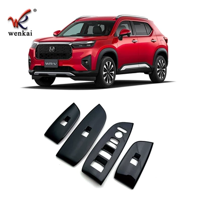 Suitable for 24 Japanese version Honda WRV modified window glass lifting panel decorative cover DG series automotive supplies (Other Automotive Exterior Supplies) - piano-black