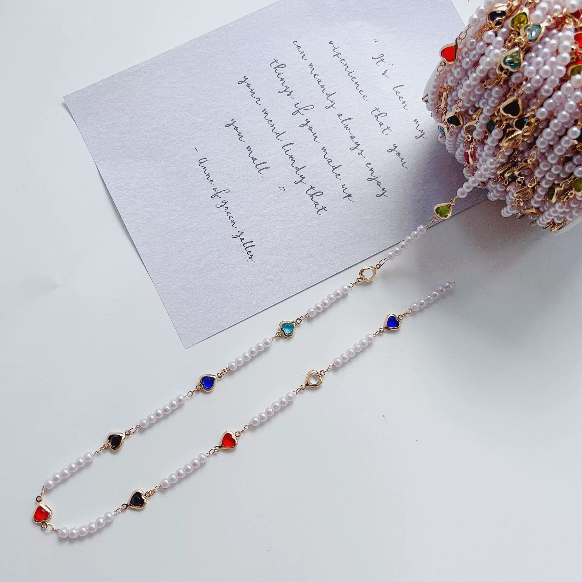 Аксессуар, бисерные сердце-подвеска из меди, медный ожерелье ручной работы, сделай сам, стиль Лолита