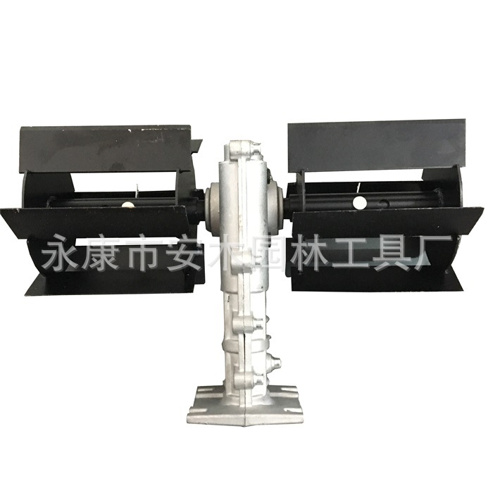 开沟机小型直刀锄草轮 汽油除草机大棚翻土机割草机刀头园林配件