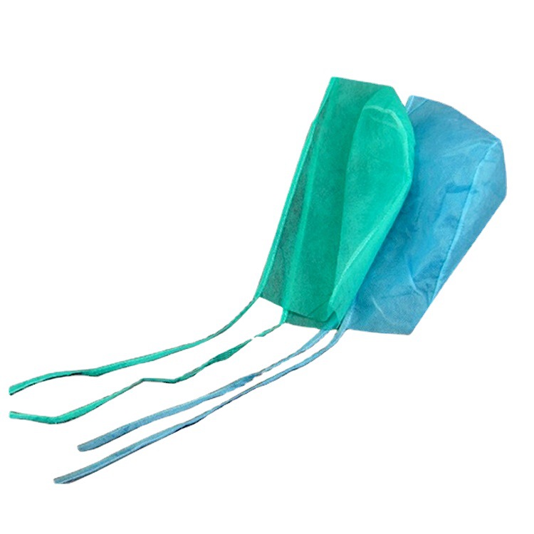 一次性无纺布医生帽绑带系带护士帽手术工厂帽防尘固定头套透气