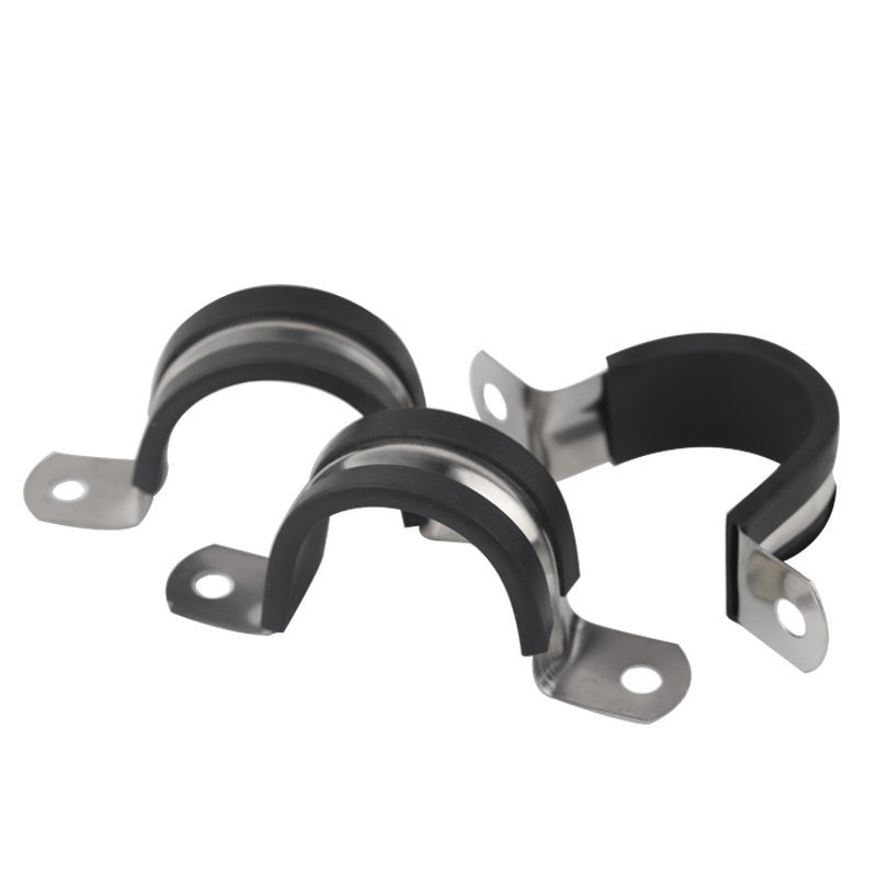304 acero inoxidable con tiras de pegamento tarjeta de caballo de acero en forma de U abrazadera de tubo de acero abrazadera de tubo fijación de cable de garganta de bloqueo