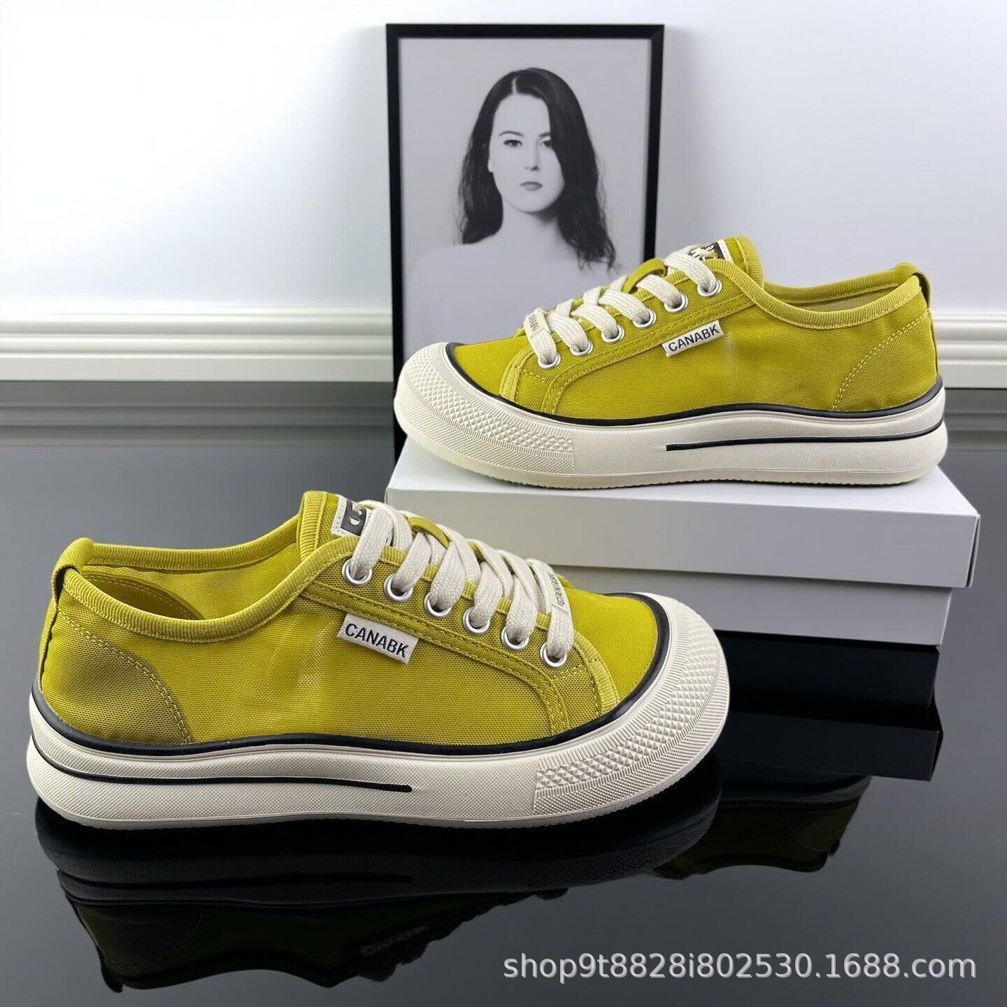 Muñeca cabeza de malla transpirable, zapatos blancos de suela gruesa, feos, zapatos blancos para mujeres 2026 nuevos zapatos de skate de lazos suaves antideslizantes para mujeres