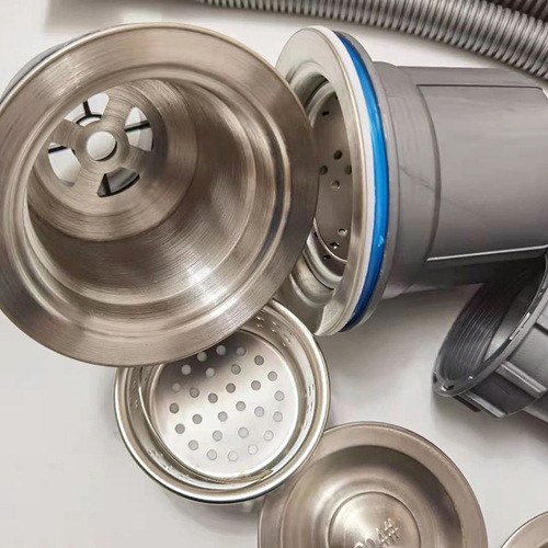 Manufacturer wholesale stainless steel double-slot sink sink drain pipe, kitchen sink water removal, anti-blocking and anti-odor