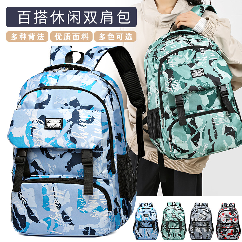 Nueva mochila, mochila para estudiantes universitarios coreanos, mochila para computadora de moda unisex, mochila de viaje de gran capacidad de ocio