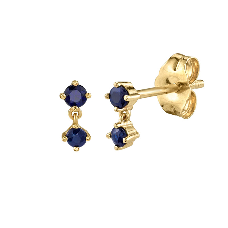 925 Sterling Silver Ear Needle Material 18K Real Gold Plated Plating Material 1 Pair Ins Style Simple Style Leaf Star Flower Copper Plating Inlay Zircon Drop Earrings Ear Studs