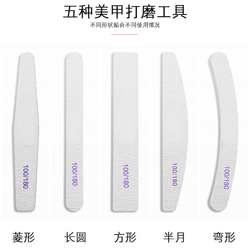 Herramientas de fricción de uñas para engrosar la hoja de archivo de uñas para moler las uñas sin tirar la barra de arena para reparar las uñas para moler la barra al por mayor