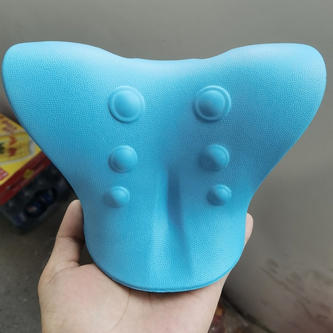 Almohada en forma de C, ortesis de acupresión de masaje de columna cervical, dolor de hombro y cuello, curvatura, bolsa de riqueza, almohada, protección para el cuello, artefacto de tracción
