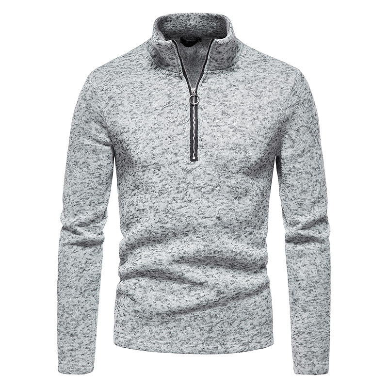 Winter Men's Sweatshirt Placket Zipper Design Solid Color Turtleneck Bottoming Shirt Jacket for Men Winter Men's Sweatshirt Placket Zipper Design Solid Color Turtleneck Bottoming Shirt Jacket for Men