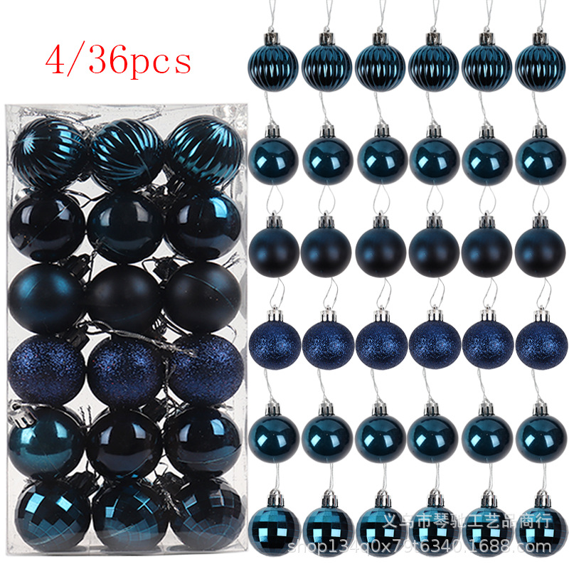 Fabricante de adornos navideños al por mayor transfronterizos, bolas de Navidad, gorros navideños, adornos colgantes de plástico, bolas colgantes, decoraciones para árboles de Navidad, 4CM36, forma especial brillante image 6