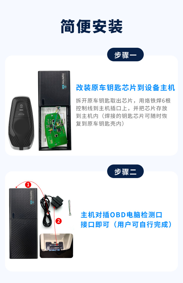 Car remote control changed to mobile phone to replace car key, digital key, Bluetooth NFC smart card for driving, mobile phone controls car