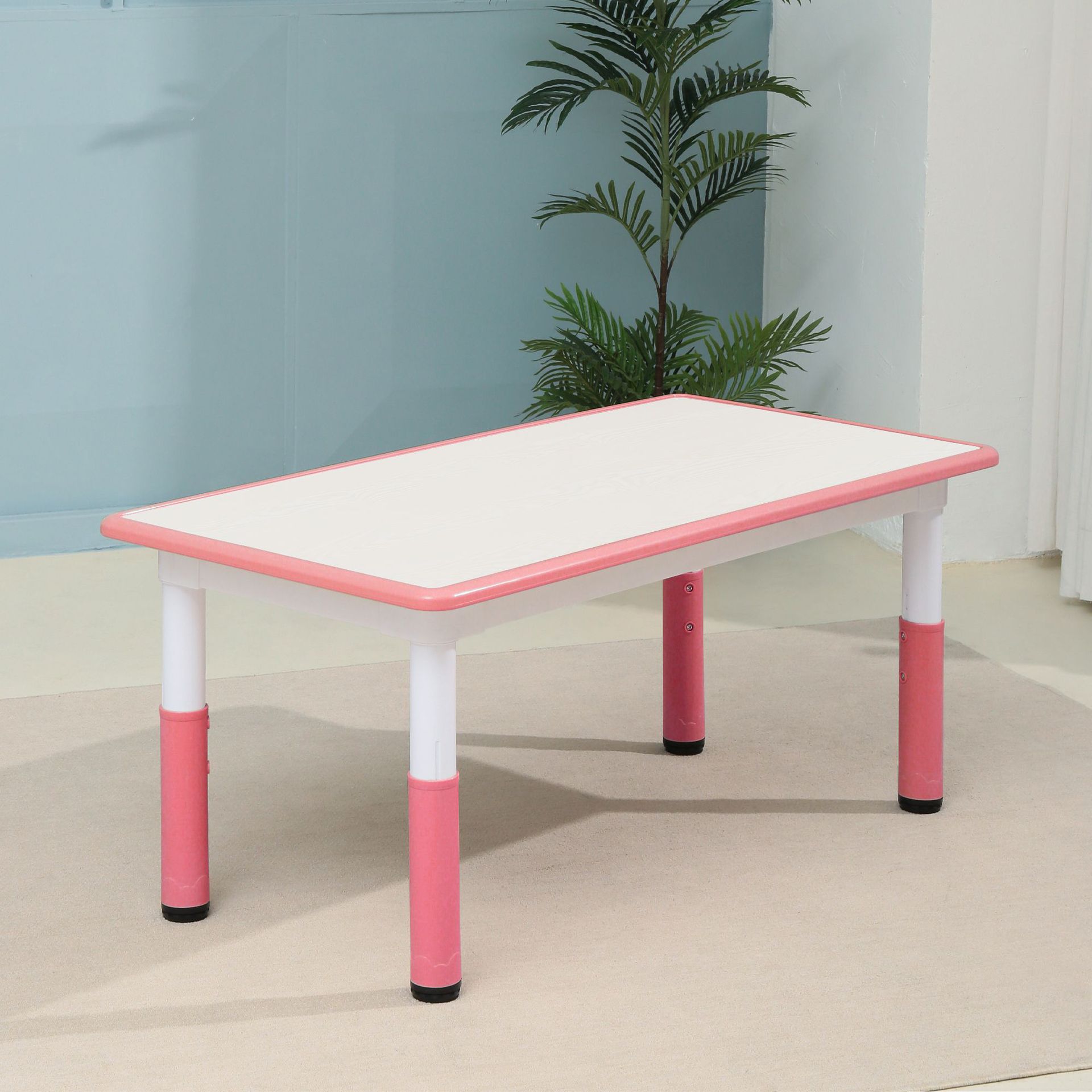 화이트보드 라이트핑크 싱글테이블