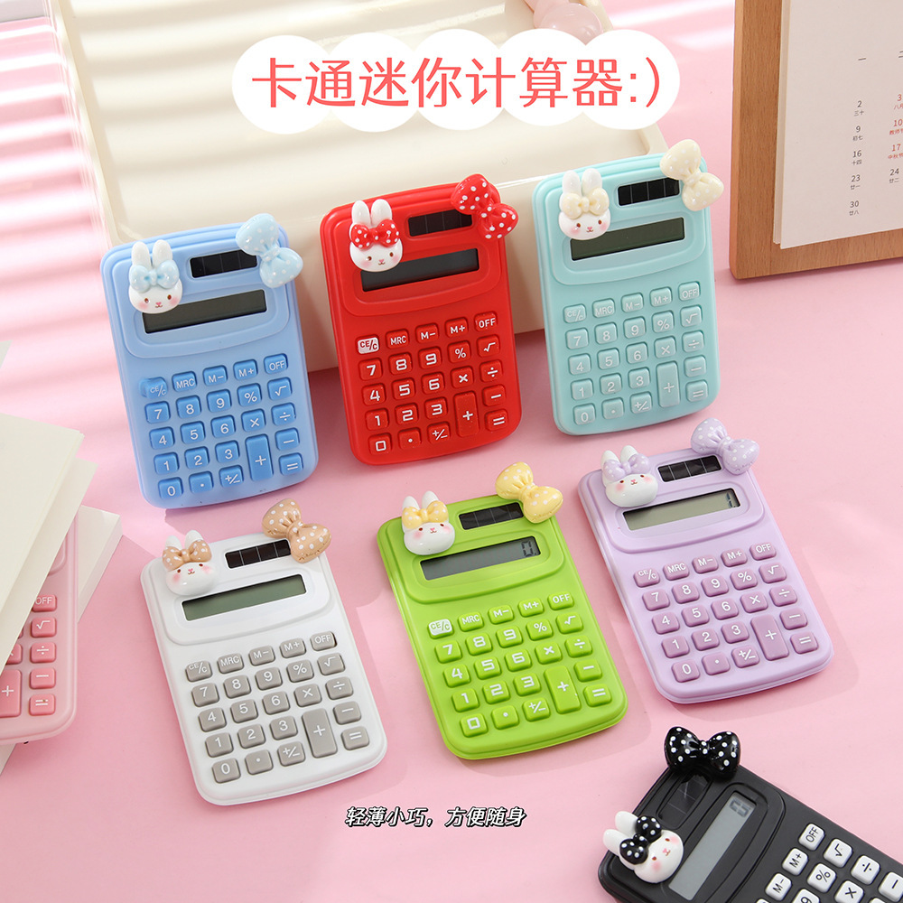 Mini Calculadora Portátil de Plástico Pantalla de 8 Dígitos para Estudiantes y Oficina