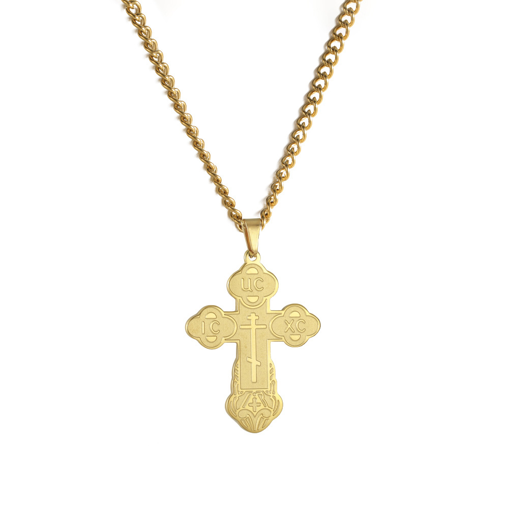 Cross Necklace For Men 304 Stainless Steel Pendant Jewellery_voghion.com