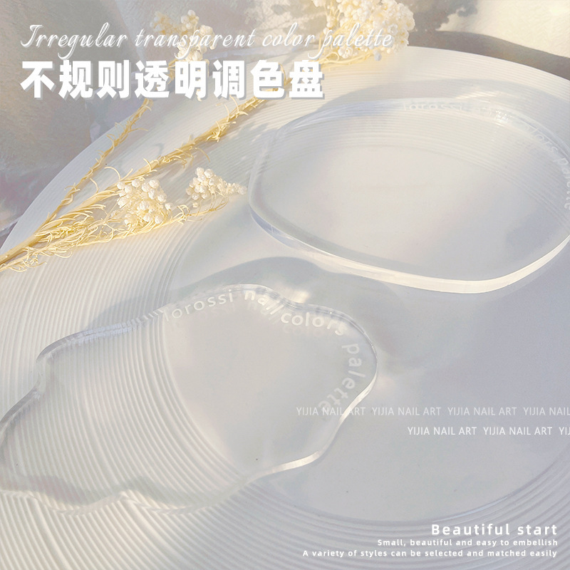 Nail art color palette irregular transparent acrylic display board shooting props glue nail style Net Red