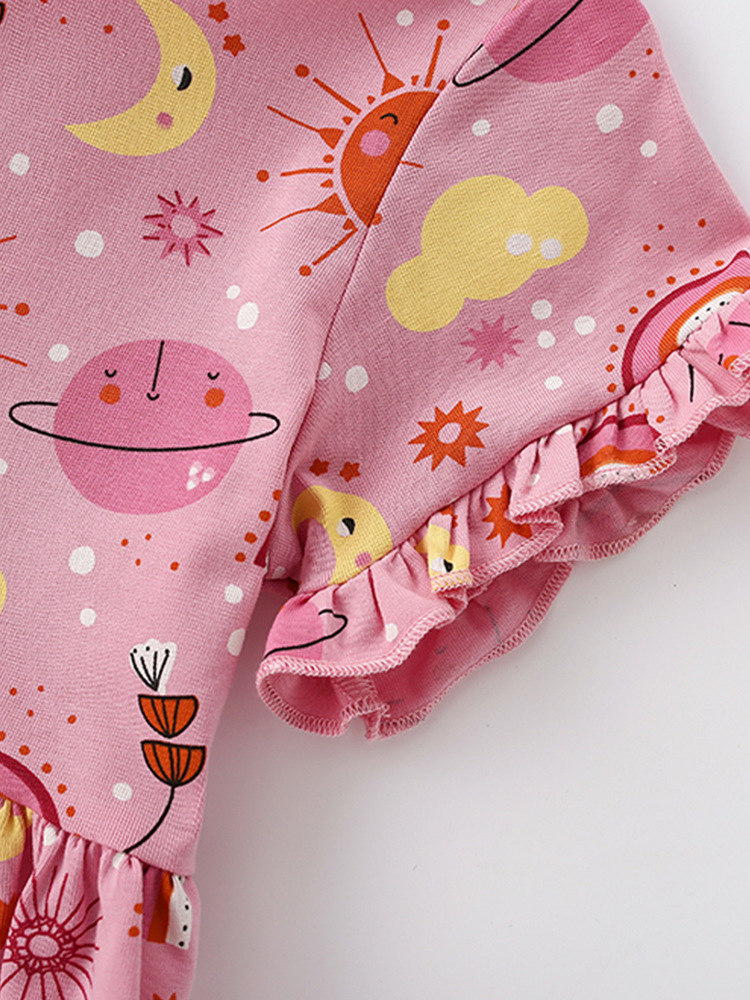 Malwee transfronterizo nuevo vestido de niñas fresco estilo europeo y americano 3 - 8 años de edad niñas falda transpirable y cómoda falda image 3