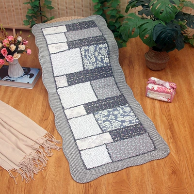 Avtomobil döşəmə paspasları Door Mat, Fabric Quilted - elegant-gray-bedside-mat-or-car-mat-back-seat-50x135cm