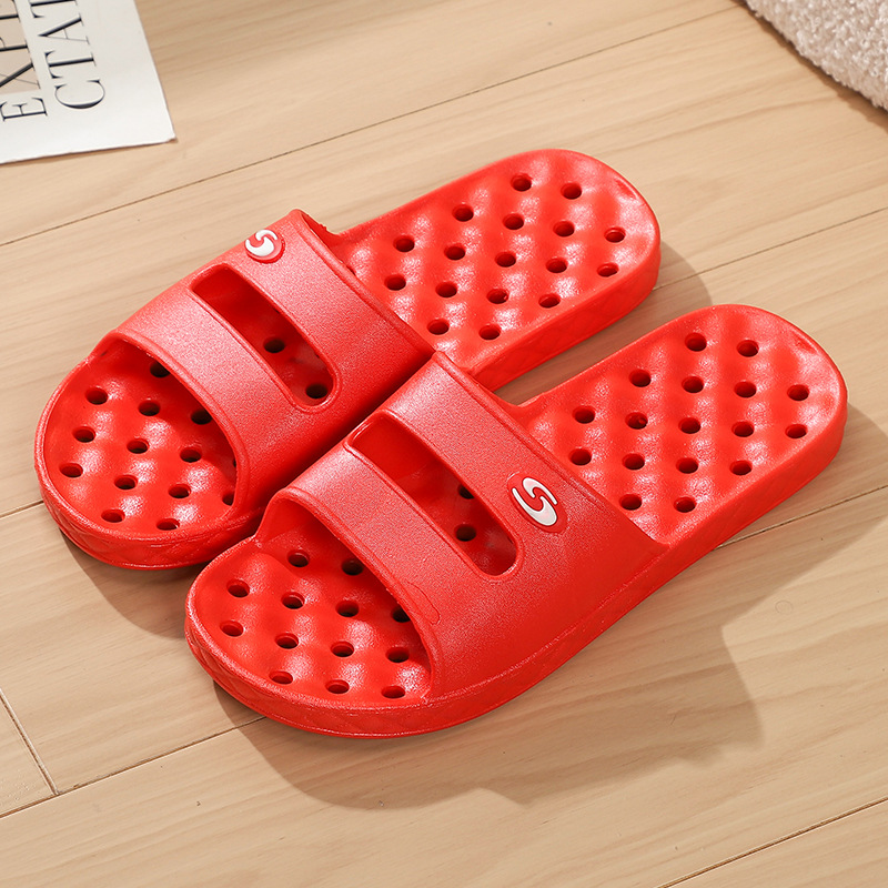 跨境女拖夏季家用PVC浴室凉拖果冻时尚居家室内纯色一字拖鞋批发