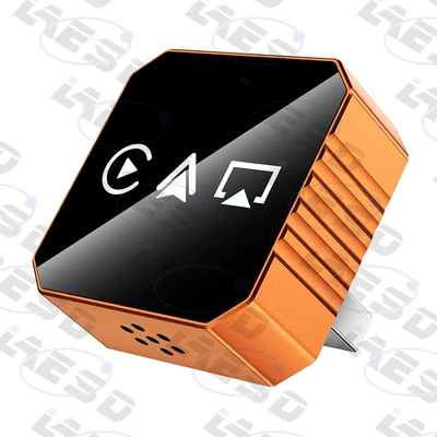 Hot-Selling 4-in-1 Car-Connected Smart Box for Apple and Android Screen Mirroring, Smart Wireless Carplay Box (Simsiz CarPlay və Android Auto) - q1bv-orange-white-label-metal-glass-4-in-1-wireless-carplay-android-auto-adapter-apple-android-screen-mirroring-exclusively-for-overseas-use