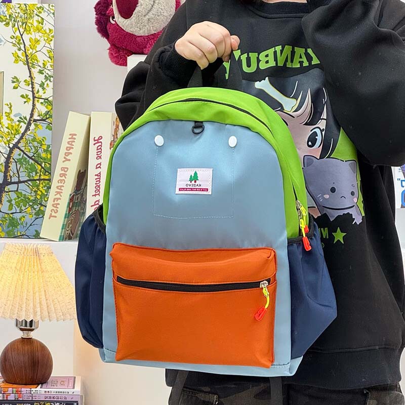Japanese-Style Children's Schoolbag in Candy Colors, Lightweight, Color-Blocking, Cute, Water-Resistant, Versatile, Casual Backpack for Elementary School Students Japanese-Style Children's Schoolbag in Candy Colors, Lightweight, Color-Blocking, Cute, Water-Resistant, Versatile, Casual Backpack for Elementary School Students
