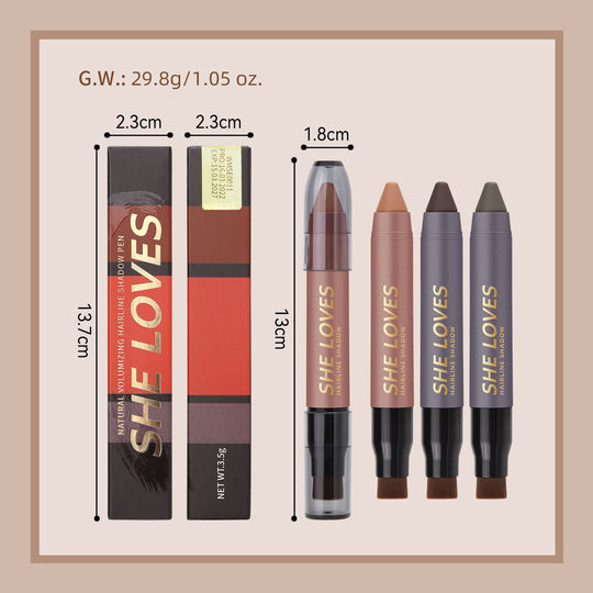 Cross-border SHELOVES hairline pen Tiktok reissue shadow powder to repair the outline of color hair