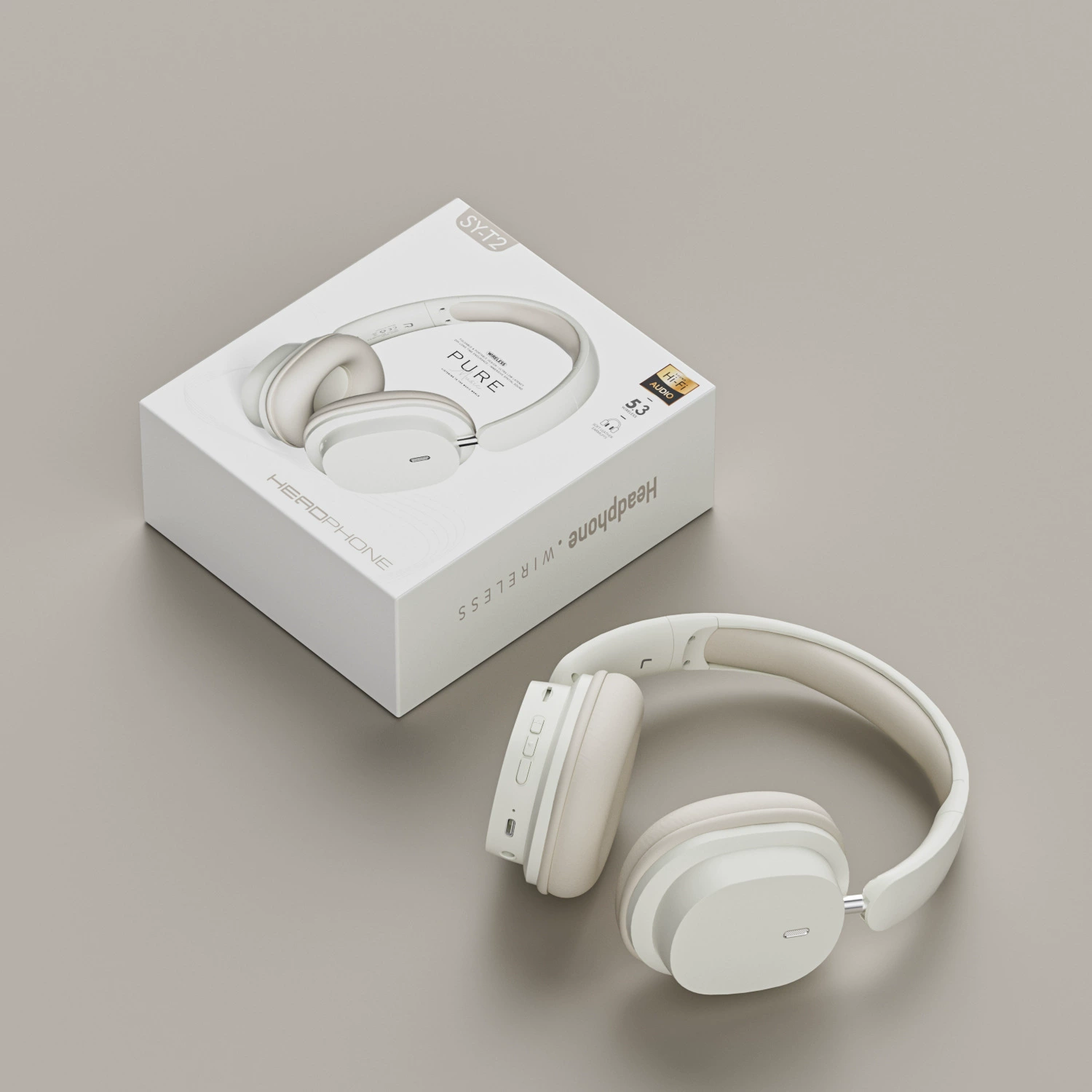 Беспроводные наушники (SY-T2) Bluetooth 5.3, 40 мм драйверы, складные, 15 ч воспроизведения