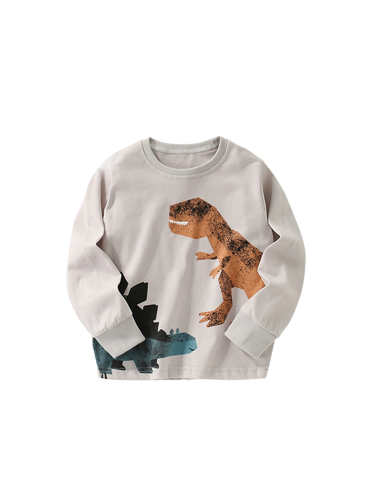Malwee transfronterizo camiseta de niño otoño invierno nuevo estilo europeo y americano de niños de cuello redondo camiseta de base casual de manga larga de otoño blusa