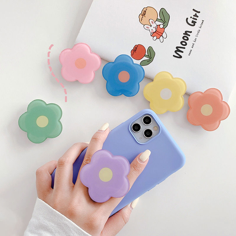 Ins Ring Holder Epoxy Foldable Creative Cartoon Telescopic Lazy Desktop Phone Stand_voghion.com