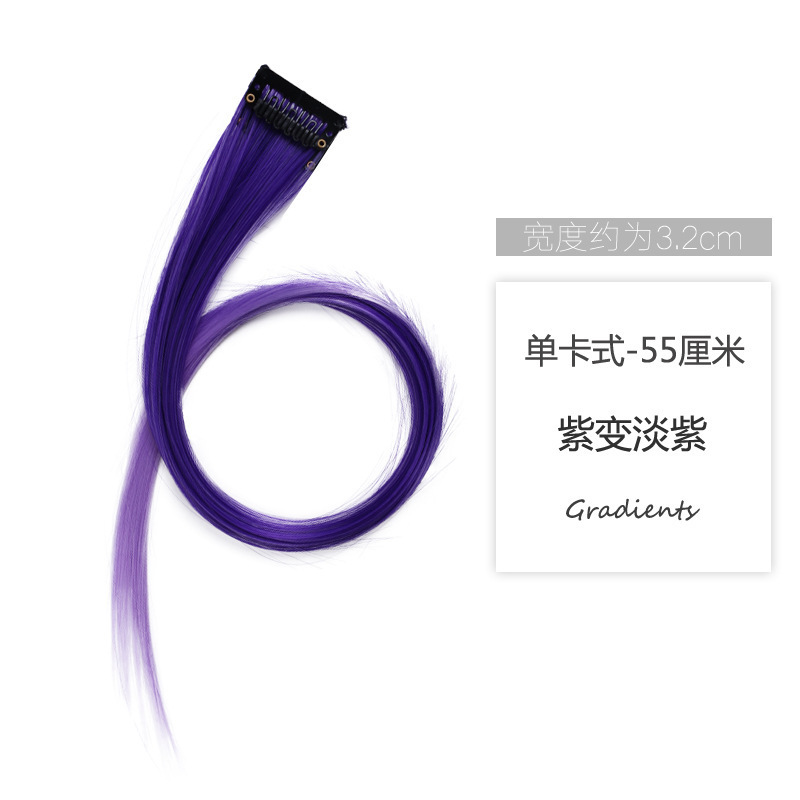 Pelucina de color pelucina extensión de cabello colgante oreja pelucina de teñido de cabello simulado pelucina de blanqueo pelucina de seda de alta temperatura pelucina de cabello recta