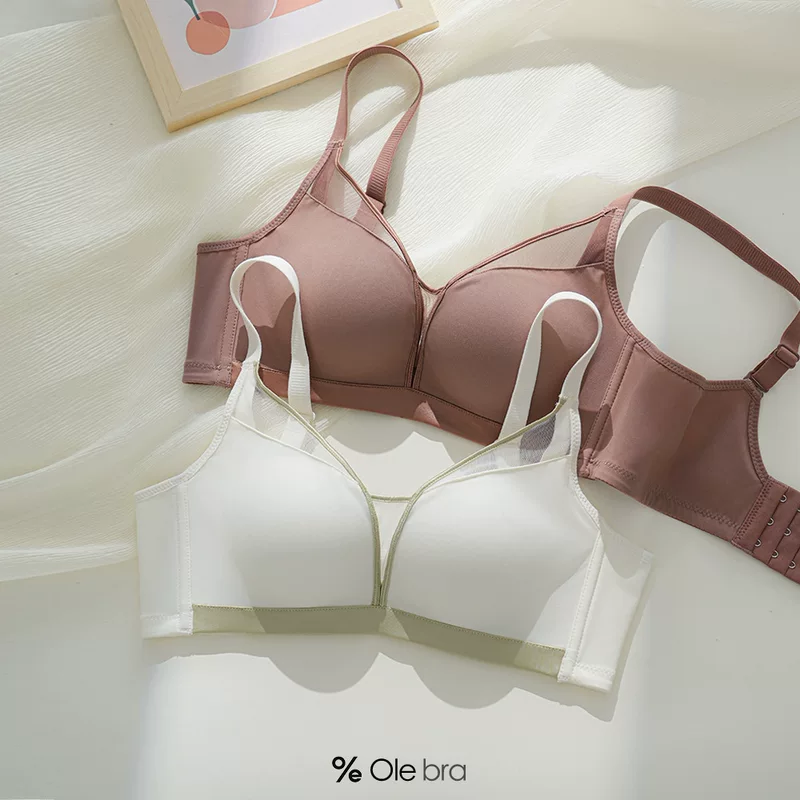 Underwear, silk comfortable wireless bra, push up bra