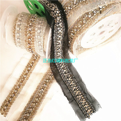 Manufactor goods in stock Jacobs Nail bead Pearl chain lace full dress belt Girdle decorate parts accessories