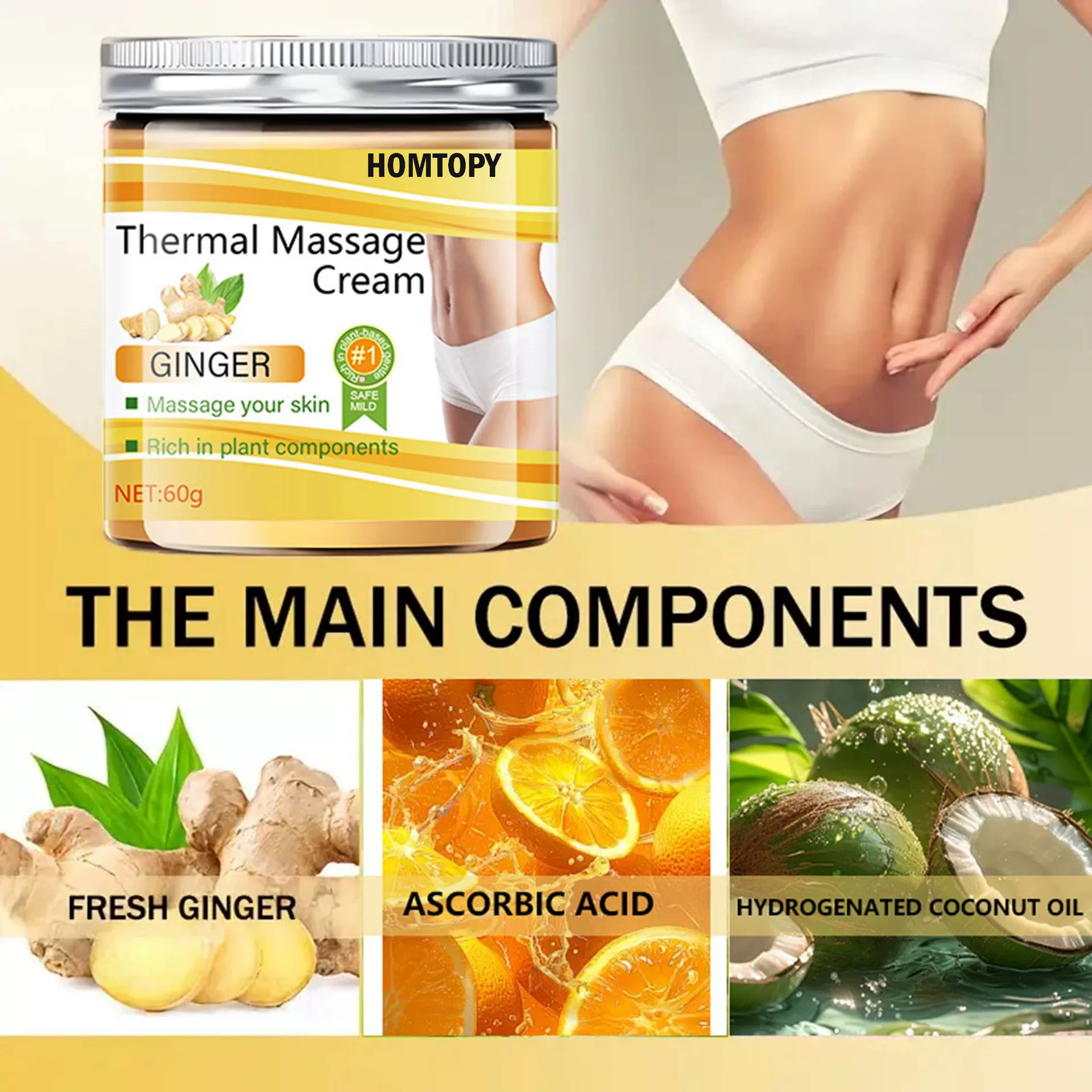 Кросс-бордерный новый продукт HOMTOPY мягкий увлажняющий крем для тела, увлажняющий крем для ежедневного применения, крем для ухода за телом