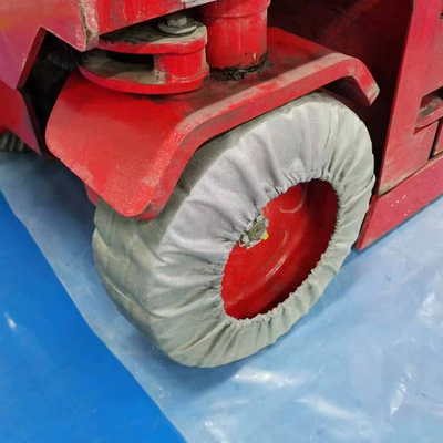 Dust-Free Room Lift Wheel Covers, Wear-Resistant Aerial Lift Tire Covers, Climbing Vehicle Ground Protection Covers, Non-Slip and Durable