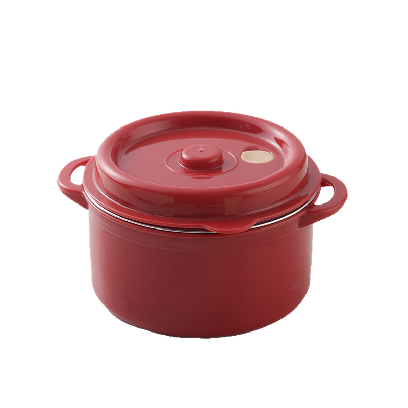 Alumno aislante de plástico caja de almuerzo 500ml caja de almuerzo portátil de oficina de gran capacidad caja de almuerzo de microondas