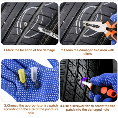set Tire Repair Rubber — Repair kit