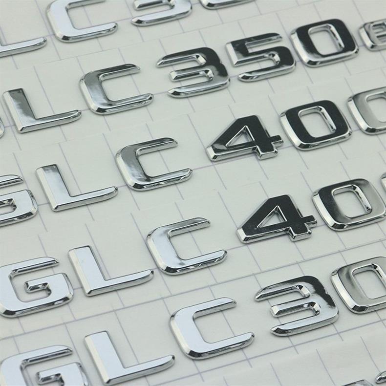 Suitable for Mercedes-Benz GLC new energy GLC300de GLC350e GLC400e modified car logo rear emblem sticker