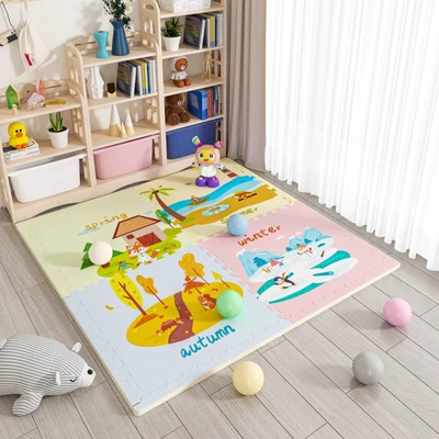 Avtomobil döşəmə paspasları Thickened Baby Crawling Mat Spliced - four-seasons-606010-helical-teeth-a-pack-of-4