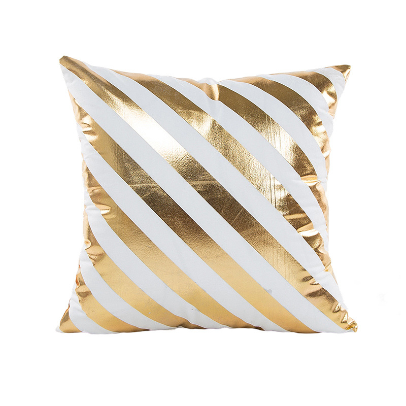 Funda de almohada con estampado dorado para el verano 2026, suave y cómoda, decoración para sofá, funda de almohada moderna para el hogar, disponible para venta al por mayor. image 14