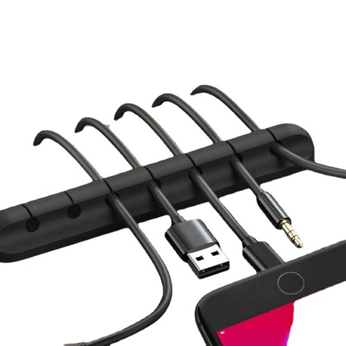 Self-adhesive power cord holder mouse cable earphone organizer phone data cable card silicone desk cable organizer