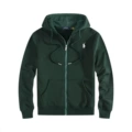 Zip-Up Dark Green White Logo