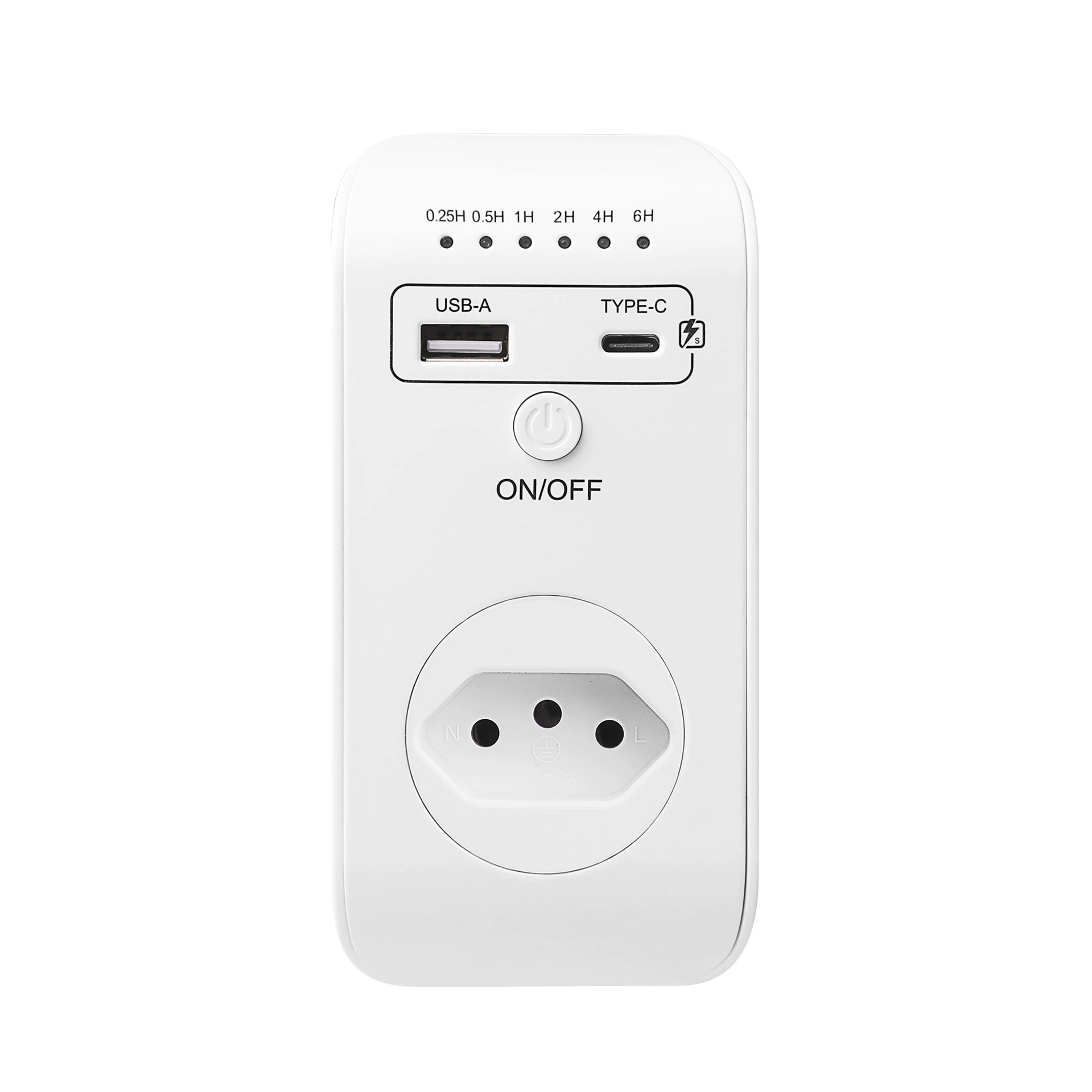 Новый бразильский USB Type C Обратный отсчет гнездо Smart Time Controller Многофункциональная защита гнездо