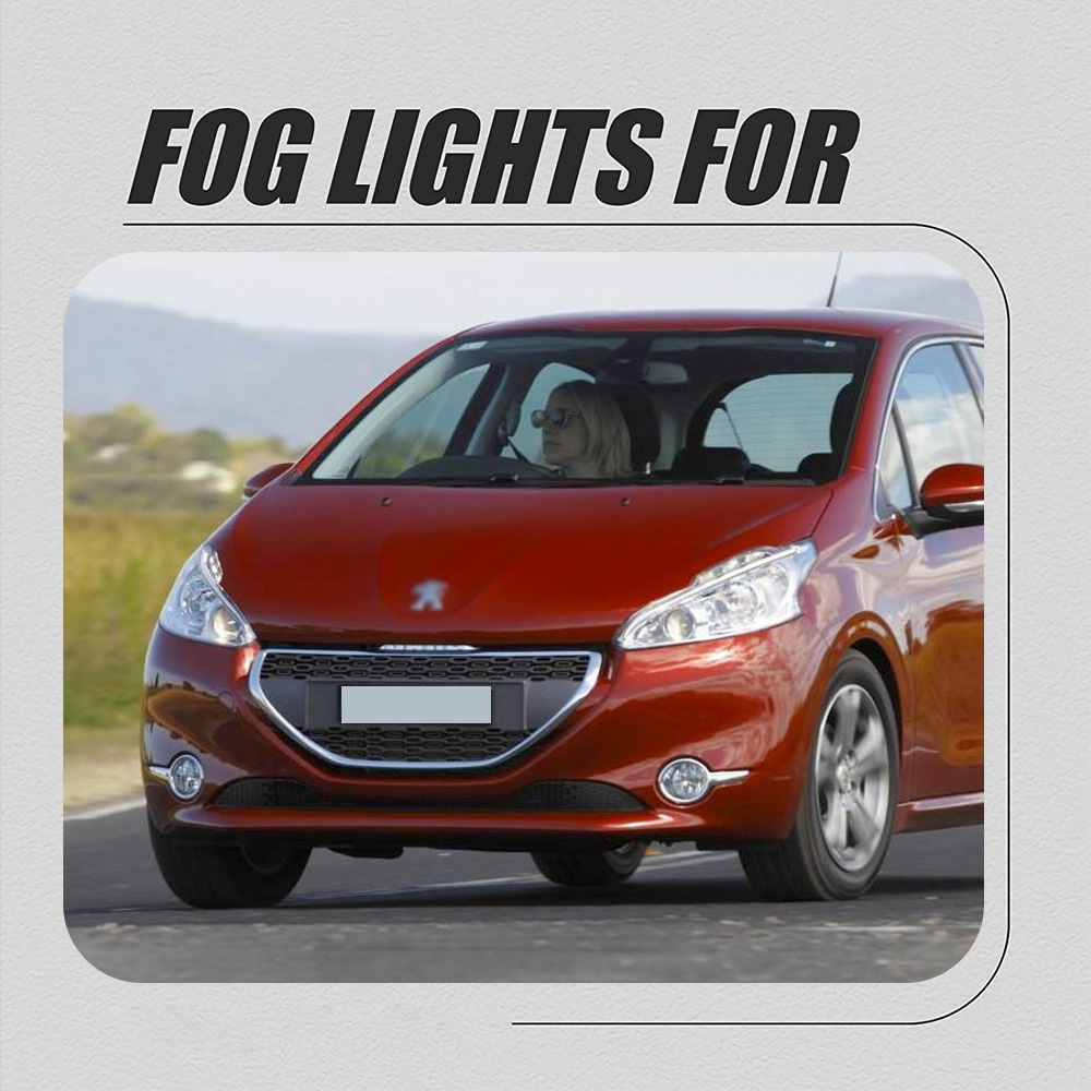 Aplicable a Peugeot 208 13 14 15 16 conjuntos de luces de niebla delanteras luces diurnas conjunto de luces de barra delantera
