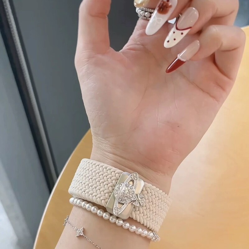 西太后弹力尼龙磁吸扣iwatch表带适用S10苹果手表applewatch987se|undefined